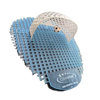 10pc Cleanstar Soccer Toilet/Washroom Urinal Screen - Ocean Mist