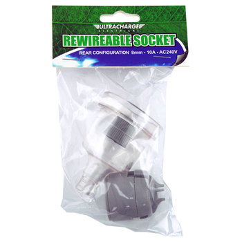 Ultracharge 10A Rewireable Socket 240V Rear Entry