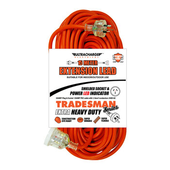 Ultracharge 10A Extension Lead 15M Extra Heavy Duty