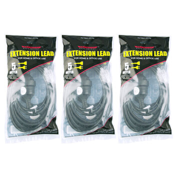 2PK Ultracharge Extension Lead 5M - Black