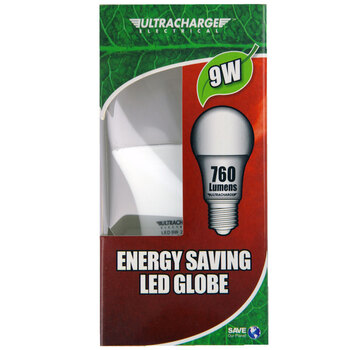 Ultracharge 9W Led Light Globe 240V Edison