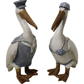 2pc LVD Pelicans Resin Figurine Home/Lounge Decor Set 22cm