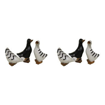 2x 3pc LVD Resin Ducks Sculpture Home/Office Decor 14cm