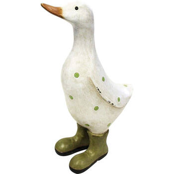 LVD Resin Polka-Dot Duck w/ Boots Home Decoration 16x6.5x22cm Olive