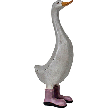 LVD Polyresin Duck Aubergine Boots Sculpture Large 32x12.5cm