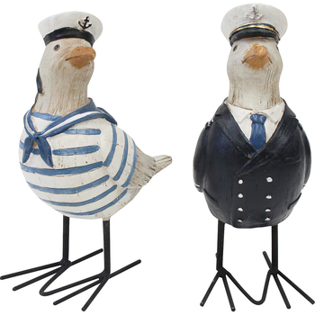 2pc LVD Navy Birds Decorative Sculpture Home/Lounge Decor