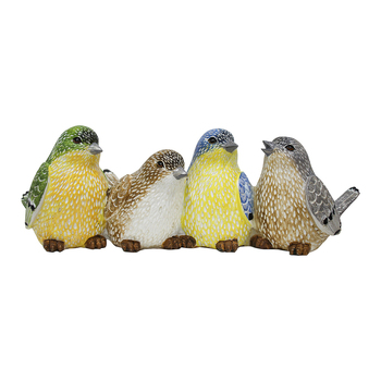 LVD Resin 39cm Row Of Birds Home Decorative Display Figurine