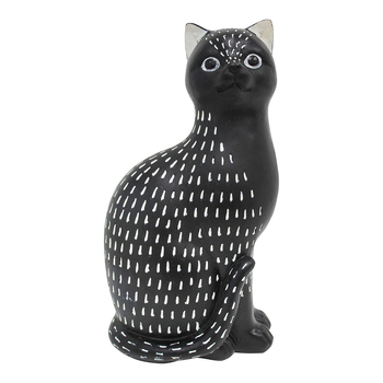 LVD Decorative Resin Black & White Cat Ornament Figurine Decor