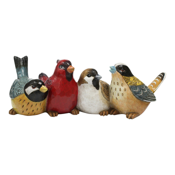 LVD Resin 32.5cm Row Of Birds Home Decorative Display Figurine