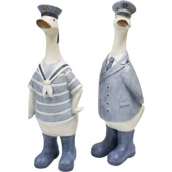 2pc LVD Duck Captain & Sailor Resin Figurine Home/Lounge Decor Set