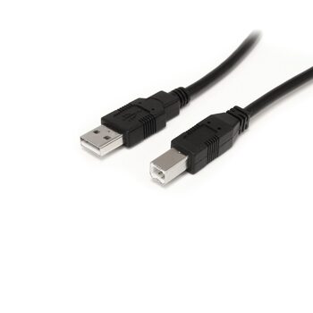 9 m (30 ft.) Active USB 2.0 A to B Cable - M/M - Black