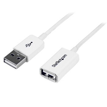 3m USB Male to Female Cable - White USB Extension