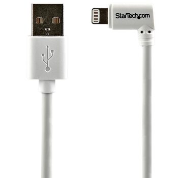 6ft Angled Lightning to USB Cable - White