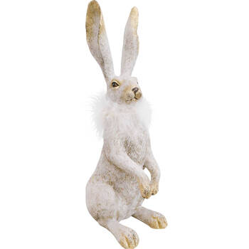 LVD Sitting Hare Thumper Resin Sculpture Home Decor 31.5cm White