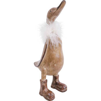 LVD Standing Duck Dewey Resin Sculpture Home Decor 20cm Brown