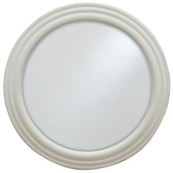 LVD Orlo Metal 97cm Mirror Home/Room Wall Hanging Display Round - White