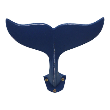 LVD Metal 23cm Whale Tail Hook Clothes Hanger Home Decor - Blue