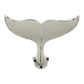 LVD Metal 23cm Whale Tail Hook Clothes Hanger Home Decor - White