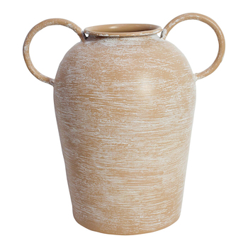 LVD Metal 20.5cm Urn Flower Vase Home Decor - Boho Sandstone