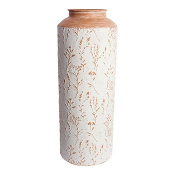 LVD Metal 55.5cm Urn Flower Vase Home Decor Large - Terracotta