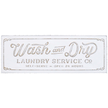 LVD Iron Laundry Service Sign Home Wall Decor 81x29cm - White