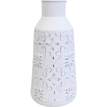 LVD Iron Flower Vase Vintage Urn Home/Lounge Decor 37cm - White