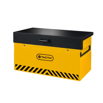 Tactix Vehicle Strong Storage Box 635x1190x645mm Steel Yellow/Black