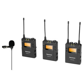 3pc Saramonic UHF Wireless Lavalier Microphone System Kit For Broadcast/TV