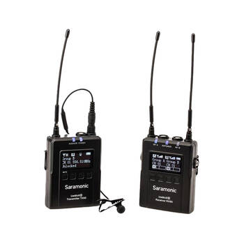 2pc Saramonic UHF Camera-Mount Wireless Omni Lavalier Microphone System Kit