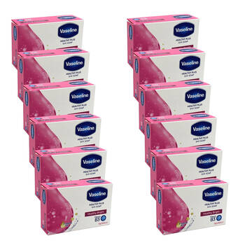 12PK Vaseline Healthy Bright Moisturising Soap Cleansing Bar For All Skin 75g