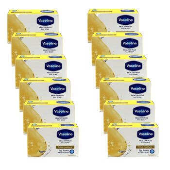 12PK Vaseline Total Moisture Hydrating Soap Cleansing Bar For All Skin Types 75g