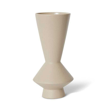 E Style Elle 31cm Ceramic Flower Vase Decor - Grey