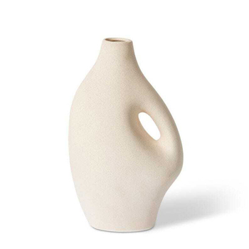 E Style Addison 23cm Ceramic Flower/Plant Vase Decor - Cream