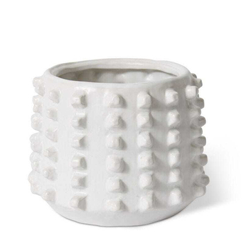 E Style Juniper 25cm Ceramic Plant Pot Round Decor - White