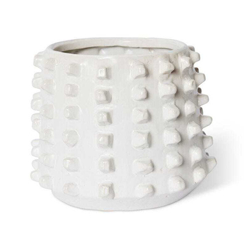 E Style Juniper 27cm Ceramic Plant Pot Round Decor - White