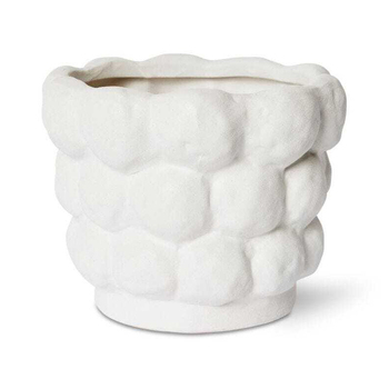 E Style Kehlani 23cm Ceramic Plant Pot Decor Round - White