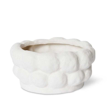 E Style Kehlani 24cm Ceramic Plant Bowl Decor Round - White