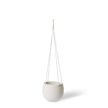 E Style Meyer 18cm Ceramic Hanging Bowl Decor Round - White