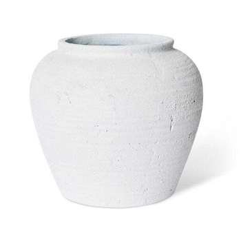 E Style Bexley 43cm Ceramic Plant Pot Round Decor - White