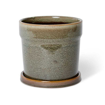 E Style Austin 19cm Ceramic Plant Pot w/ Saucer Decor - Blue/Brown