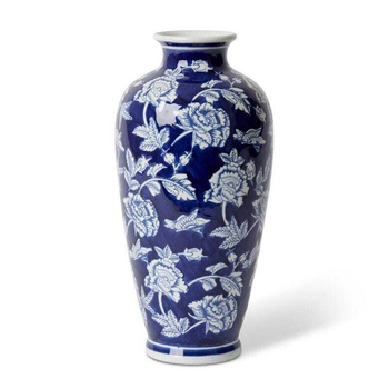 E Style Florence 33cm Porcelain Plant/Flower Vase Decor - Blue/White