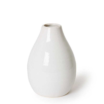 E Style Arabella 24cm Ceramic Flower Vase Decor - White