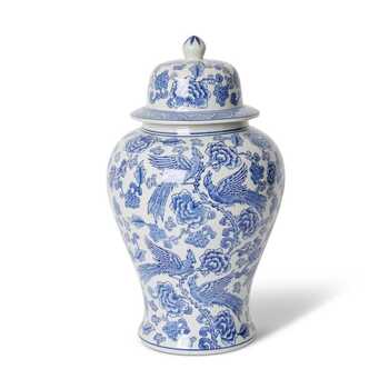 E Style Xing 44cm Porcelain Ginger Jar - White/Blue