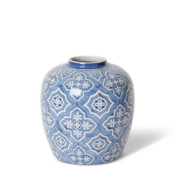 E Style Munni 23cm Porcelain Plant/Flower Vase Decor - Blue/Cream