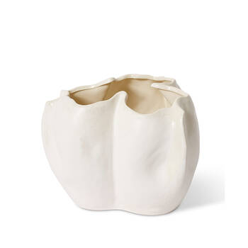 E Style Ceramic Zilia Bowl Home Table Decor 34x23cm - Ivory