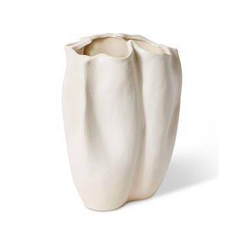 E Style Ceramic Zilia Vase Home Table Decor 28x37cm - Ivory