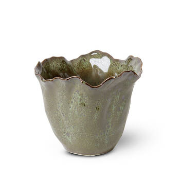 E Style Ceramic Julia Vase Home Table Decor 25x21cm - Green