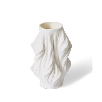 E Style Porcelain Blanca Vase Home Table Decor 14x22cm - White