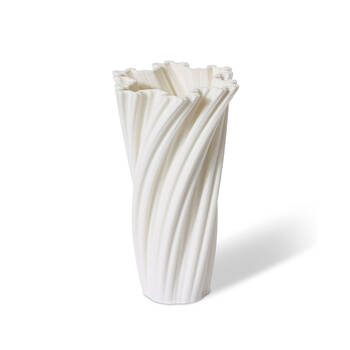 E Style Porcelain Molly Vase Home Table Decor 15x22cm - White
