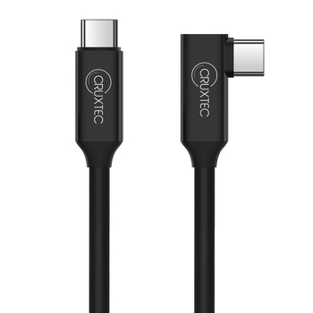 Cruxtec 3m VR Cable USB-C to Type-C 90 Degree Angle - Black